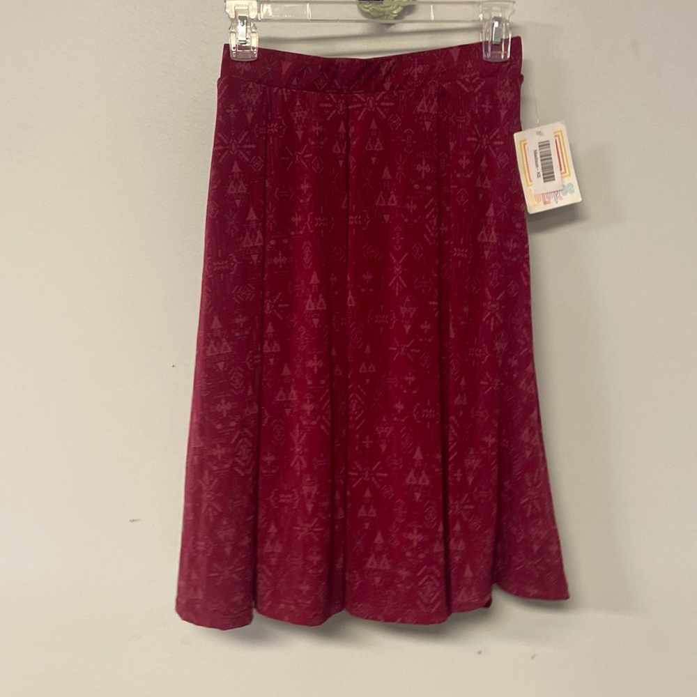 NWT LuLaRoe Women’s Dark Red Ankle Length Skirt XS